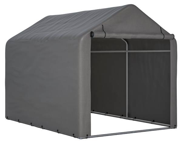 Fahrradschuppen CO121 Grau - Metall - 220 x 165 x 160 cm