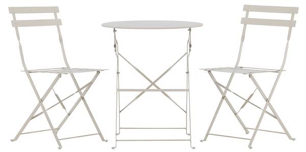 Loungeset Tao Beige - Metall - 60 x 71 x 60 cm