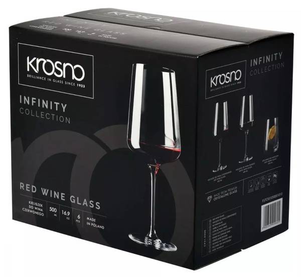 Rotweingläser Infinity (Set 6) Klarglas - 10 x 24 x 10 cm