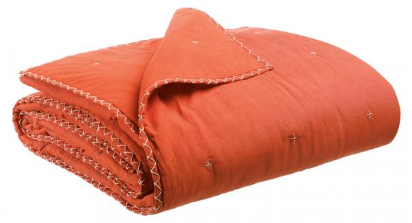 Bettüberwurf Nala Orange - Textil - 180 x 1 x 260 cm