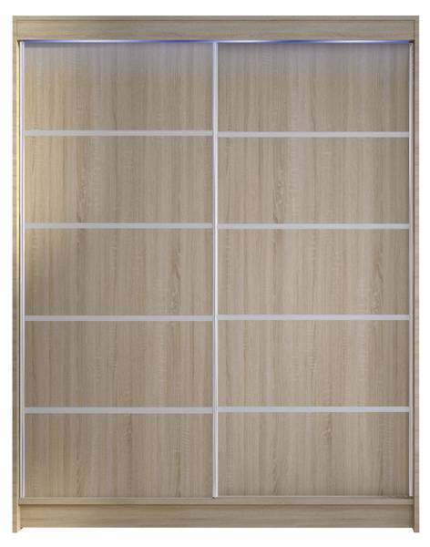 Kleiderschrank Camino IV mit Led Eiche Sonoma Dekor