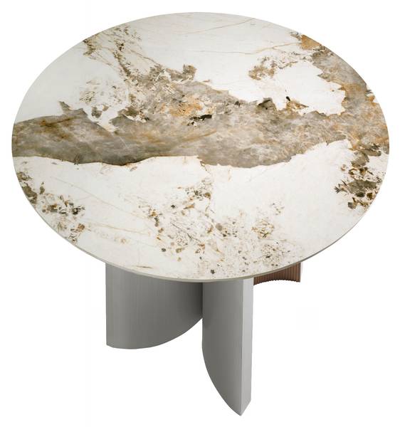 Table à manger 1148 Blanc - Marbre - 150 x 75 x 150 cm