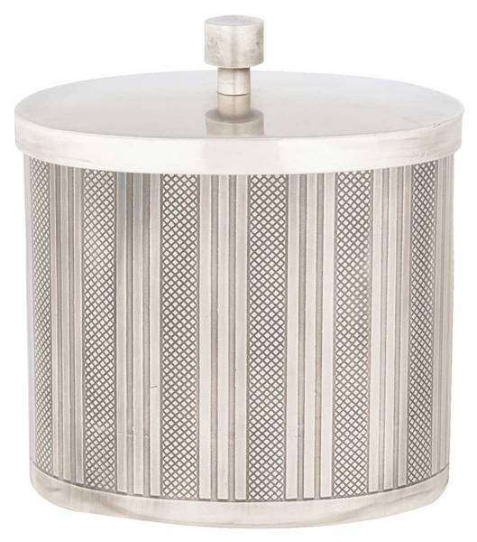 Baumwollbox DURAND Silber - Metall - 12 x 14 x 8 cm