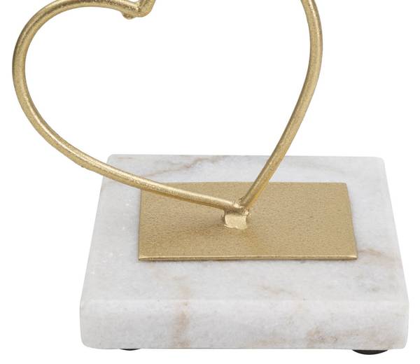 Bougeoir Hearts Doré - Métal - 15 x 33 x 10 cm