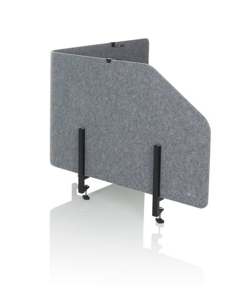 Tischtrennwand FLEXMIUT T TOP Grau - Polypropylen - 1 x 50 x 160 cm