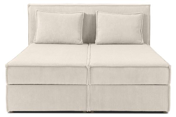 Boxspring ROTI ecru - Ligoppervlak breedte: 140 cm