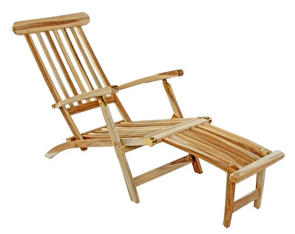 Gartenliege PUCCON Beige - Teakholz - 150 x 100 x 60 cm