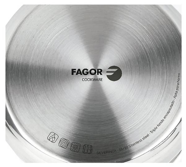 Kochtopf SilverInox Braun - Metall - 28 x 18 x 28 cm