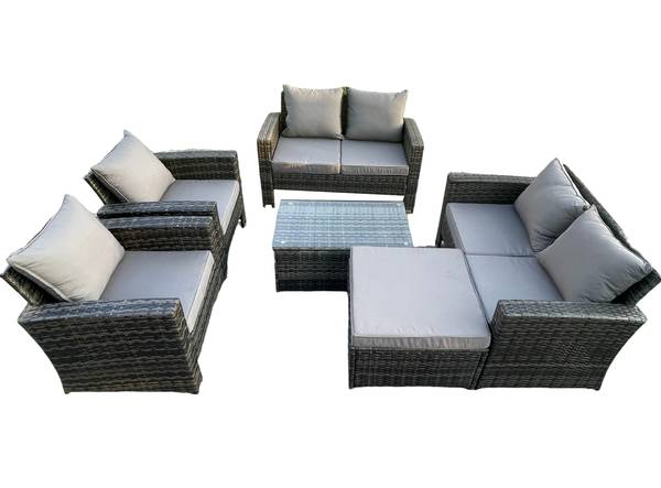 Gartenmöbel Set Mit Tisch E(6er-Set) Grau - Webstoff - 70 x 74 x 124 cm