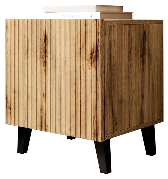 Im Set zwei Nachttische Vamos Schwarz - Braun - Holzwerkstoff - 45 x 52 x 40 cm