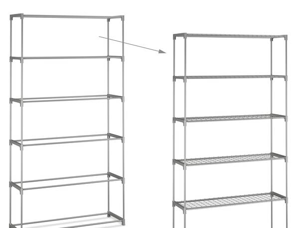 Plantenrek binnen 174 cm grijs - staal - 91 x 174 x 28 cm