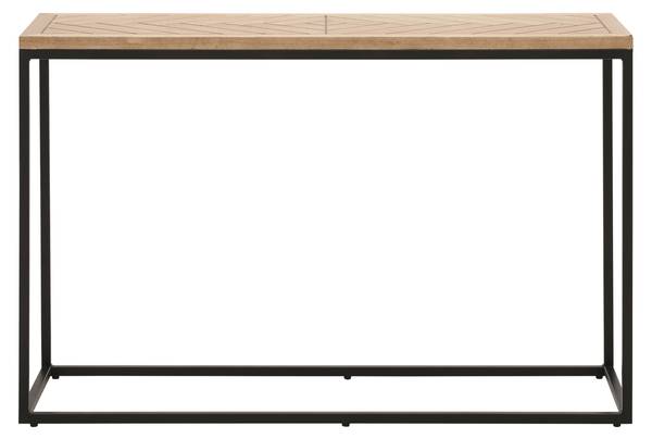 Konsolentisch CATALINA Braun - Holzwerkstoff - Metall - Holz teilmassiv - 120 x 40 x 76 cm