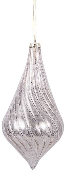 Kerstbal Xmas 51632 zilver - glas - 8 x 17 x 8 cm