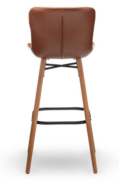 Barstühle LOFT 2er Set Braun - Kunstleder - 46 x 105 x 51 cm