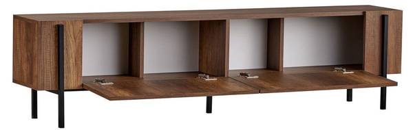 TV-Möbel ATLAS Schwarz - Holzwerkstoff - 30 x 45 x 180 cm