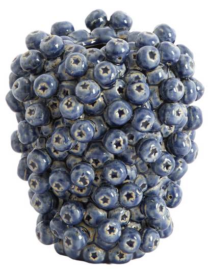 Topf BERRIES Blau - Keramik - 15 x 18 x 15 cm