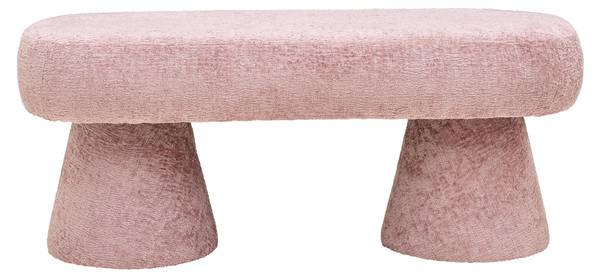 Sitzbank MONTY Pink - Holzwerkstoff - Textil - 98 x 40 x 37 cm