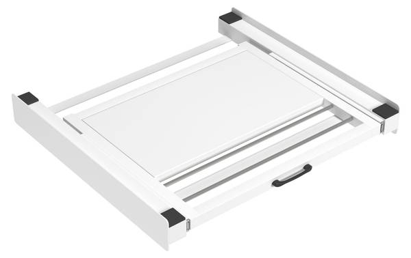 Zwischenbaurahmen Waschmaschine Connect Weiß - Metall - 60 x 8 x 54 cm