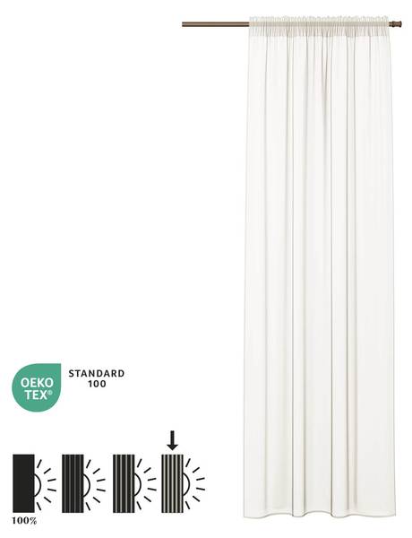 Transparante Gardine Weiß - Polyester - 140 x 270 x 1 cm