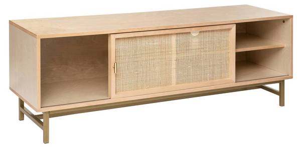 TV-Schrank RAYO Beige - Metall - 40 x 50 x 140 cm
