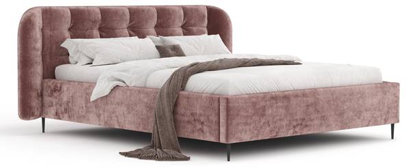 Polsterbett Nuno Pink - Liegefläche Breite: 160 cm