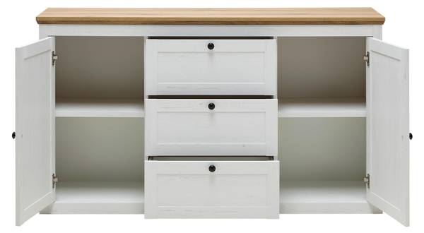 Sideboard KORSIKA Braun - Weiß - Holzwerkstoff - 150 x 85 x 43 cm