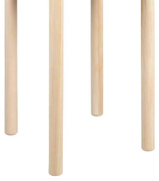 Stapelhocker ANTON Beige - Holzwerkstoff - Holz teilmassiv - 36 x 45 x 36 cm