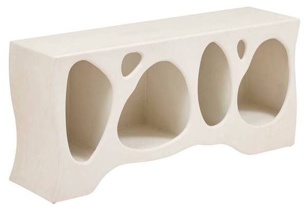 Meuble bas CHESNI Blanc - Bois manufacturé - 36 x 61 x 137 cm