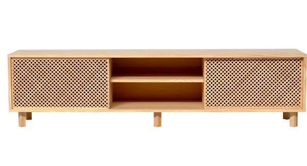 TV-Lowboard Menorca 2 Türen Unlackiert Braun - Kiefer - 180 x 45 x 35 cm