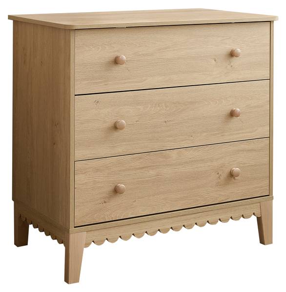 Kommode CANNELLE Hellbeige - 95 x 92 cm