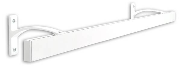 Gardinenschiene 1-lauf Curve 3-tlg. Weiß - Breite: 570 cm