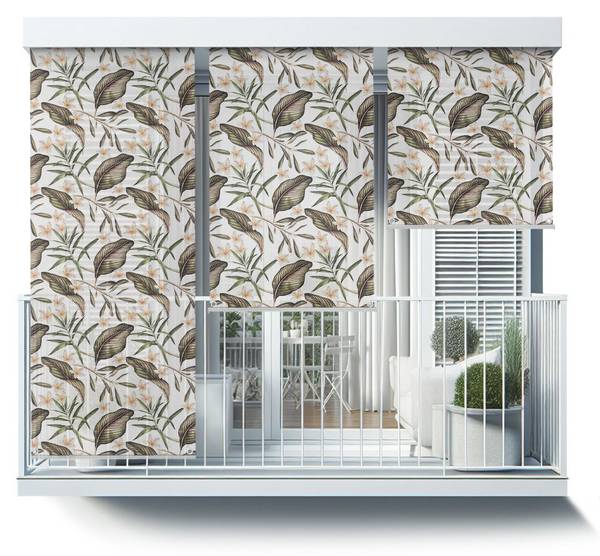 Außenrollo Aestiva Forme Grün - Textil - 40 x 180 x 1 cm