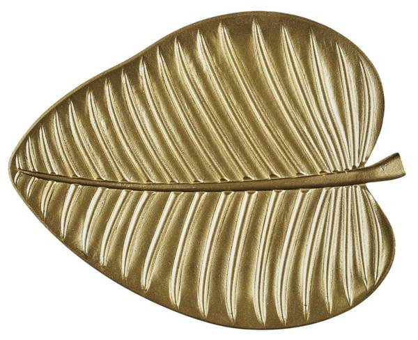 Dekotablett Oro Gold - Holz teilmassiv - 4 x 31 x 38 cm