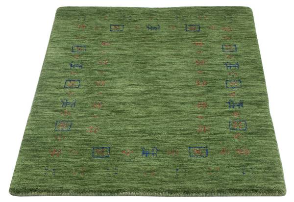 Kurzflorteppich Naturals Grün - Naturfaser - 60 x 2 x 90 cm