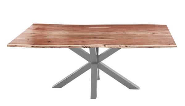 Esstisch QUINCY Beige - Breite: 200 cm - Silber