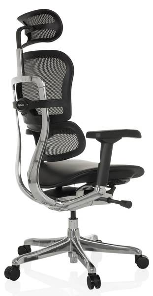 Chefsessel ERGOHUMAN GEN2 Schwarz - Flachgewebe - 78 x 136 x 64 cm