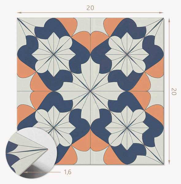 Vinyl tegels 00283140 (20er - Set) 20 x 20 cm
