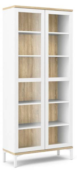 Vitrine Lisanne Weiß - Holzwerkstoff - 36 x 203 x 89 cm