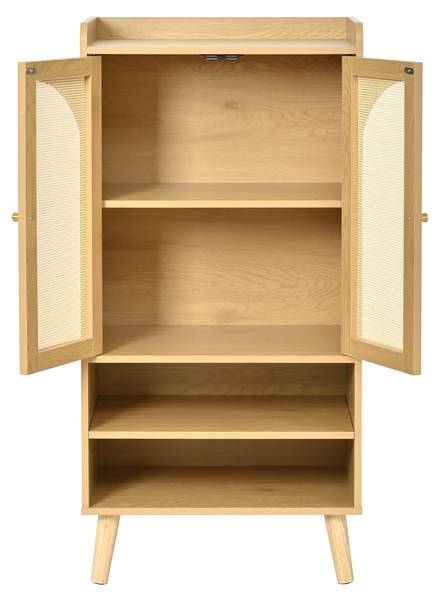 Sideboard RattanWoody Ⅳ Braun - Holzwerkstoff - 40 x 121 x 60 cm