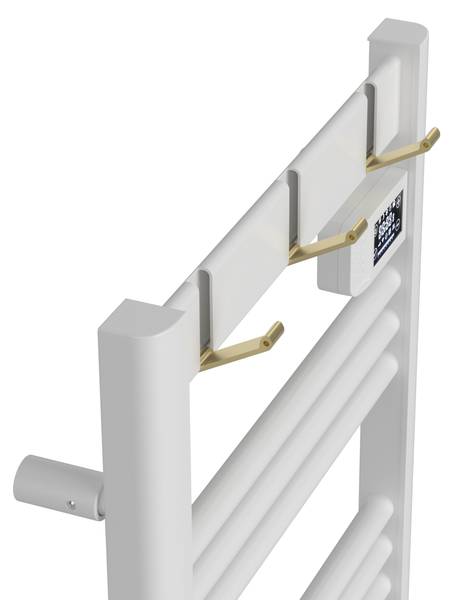Handtuchheizkörper Uvdal Weiß - Aluminium - 50 x 105 x 5 cm