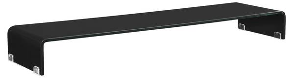 Réhausseur d'écran Pretoria en verre Noir - Verre - 120 x 13 x 30 cm