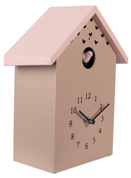 Kuckucksuhr Cosy-Edison Pink - Kunststoff - 10 x 26 x 20 cm