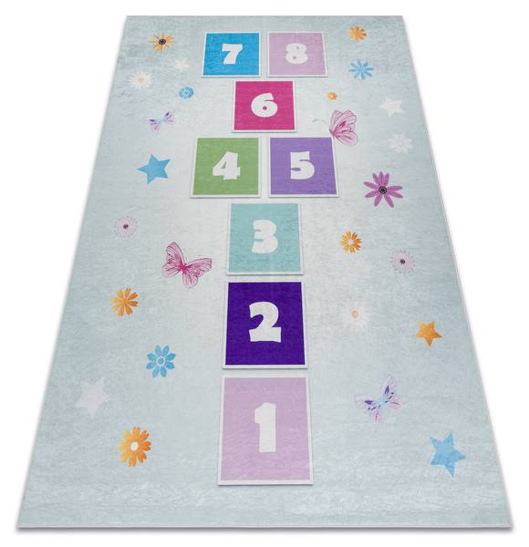 Bambino 1075 Waschteppich Himmel Grün - Polyester - 80 x 1 x 150 cm