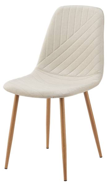 Esszimmerstuhl Köfering 4er Set Beige - Polyester - Stahl - 44 x 88 x 55 cm
