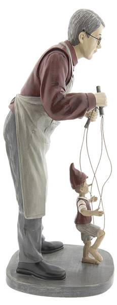 Figur Pinocchio Deko&Gabriel Grau - Kunststoff - 14 x 36 x 16 cm