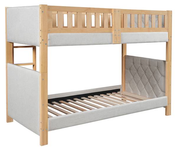 Etagenbett AtticWoody Ⅰ Braun - Holzwerkstoff - 95 x 154 x 209 cm