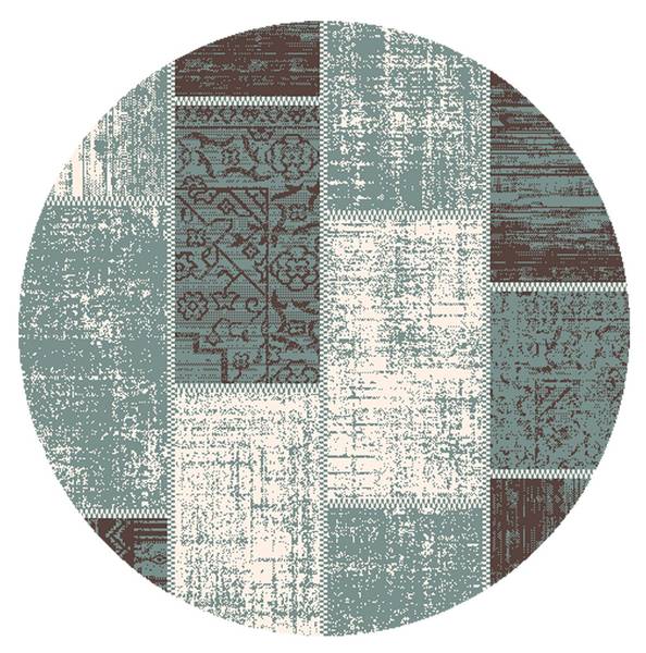 Teppich Spring Grün - Polypropylen - 100 x 1 x 100 cm