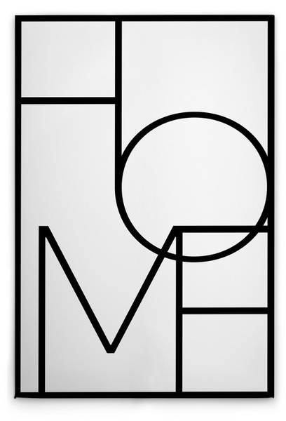 Leinwandbild HOME 80 x 120 cm