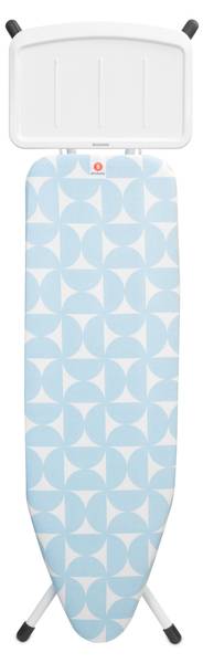 Bügelbrett B Blau - Strukturstoff - 46 x 163-96 x 8 cm