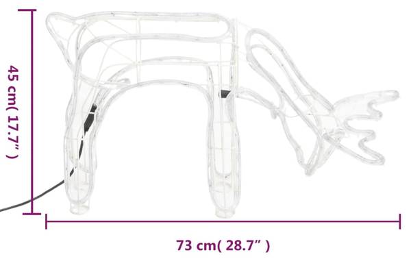 Weihnachtsbeleuchtung 3154306 2er Set Weiß - Metall - Kunststoff - 31 x 45 x 73 cm